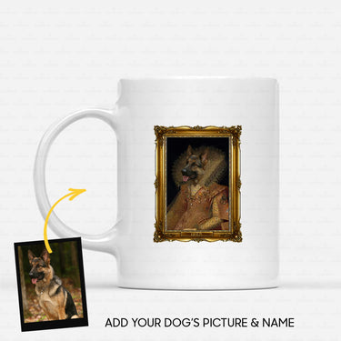 Personalized Dog Gift Idea - Royal Dog's Portrait 41 For Dog Lovers - White Mug